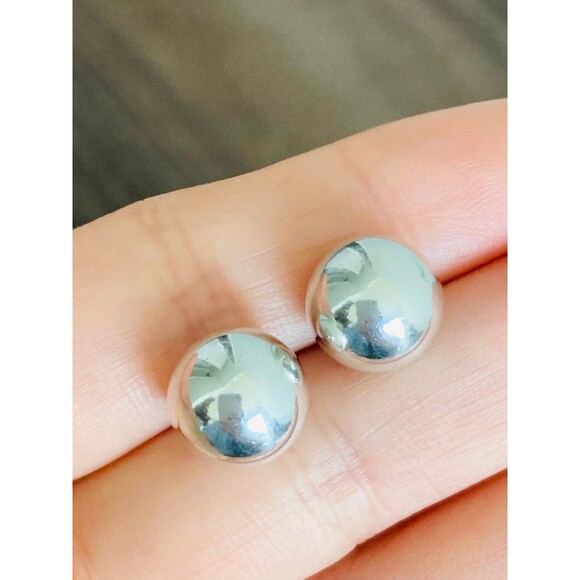 Tiffany & Co 10mm S925 Sterling Silver ball stud earrings - Picture 1 of 5